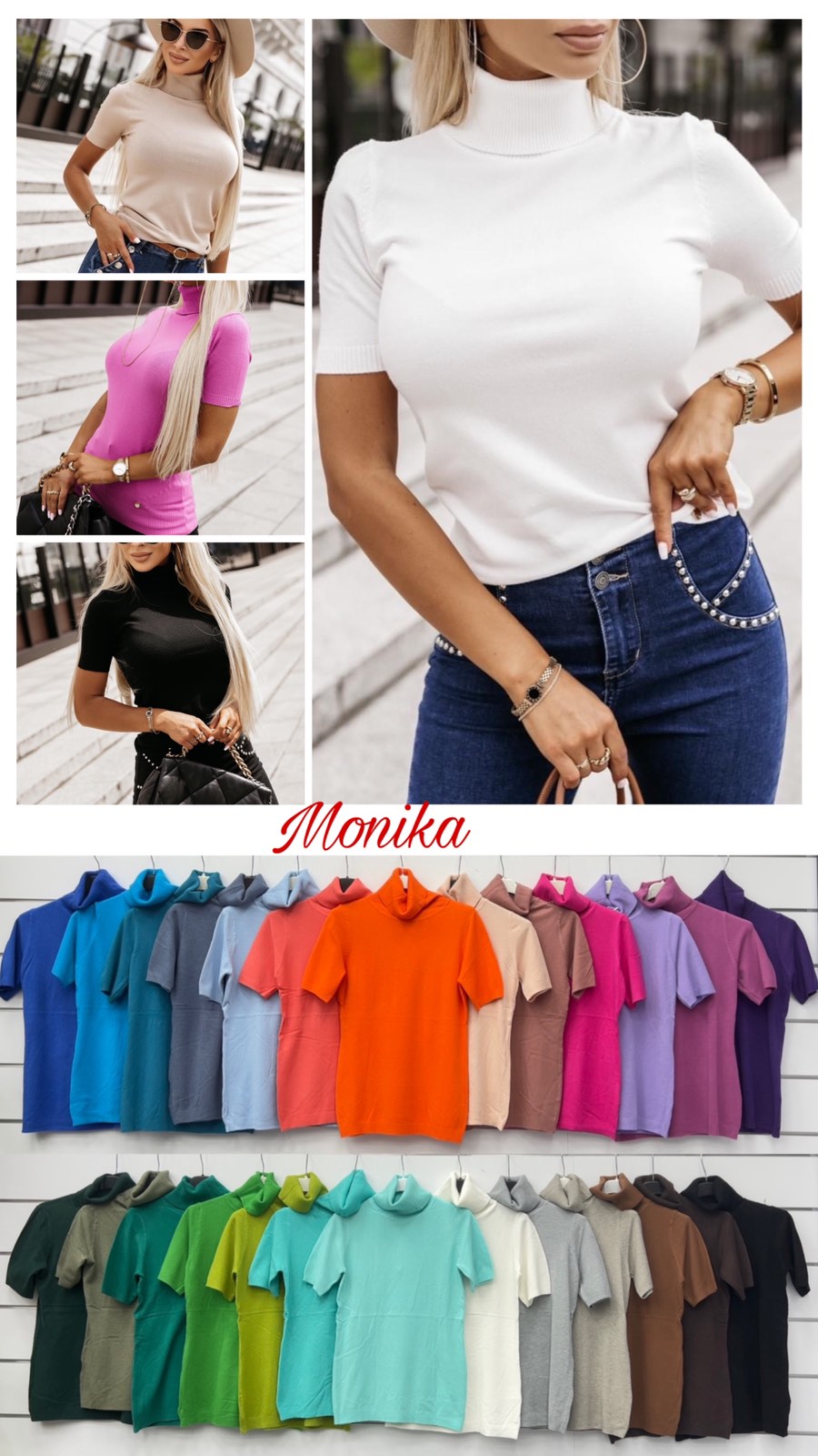 Bluzka  damska (Włoskie produkt) Roz Standard.mix  kolor Paczka 5 szt