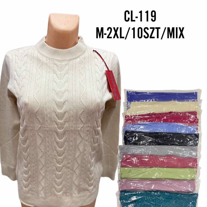 Swetry damskie Roz M-2XL, Mix kolor Paczka 10 szt
