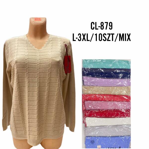 Swetry damskie Roz M-3XL. Mix kolor. Paczka 10szt
