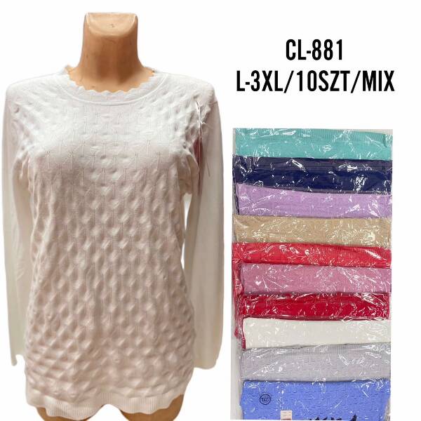 Swetry damskie Roz M-3XL. Mix kolor. Paczka 10szt