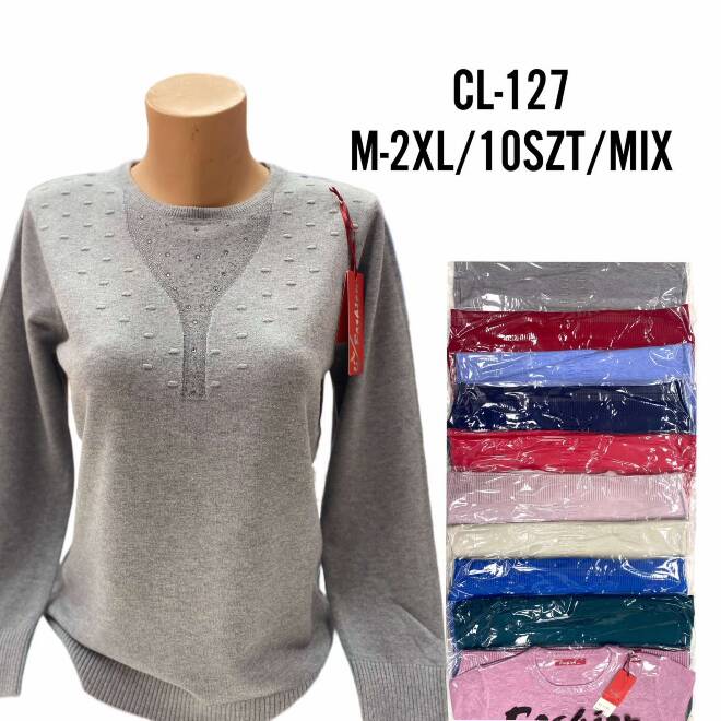 Sweter damski Roz M-2XL, Mix kolor Paczka 10 szt