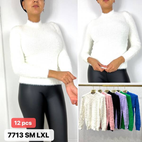 Swetry  damski Roz S/M.L/XL. Mix kolor .Paczka 12 szt