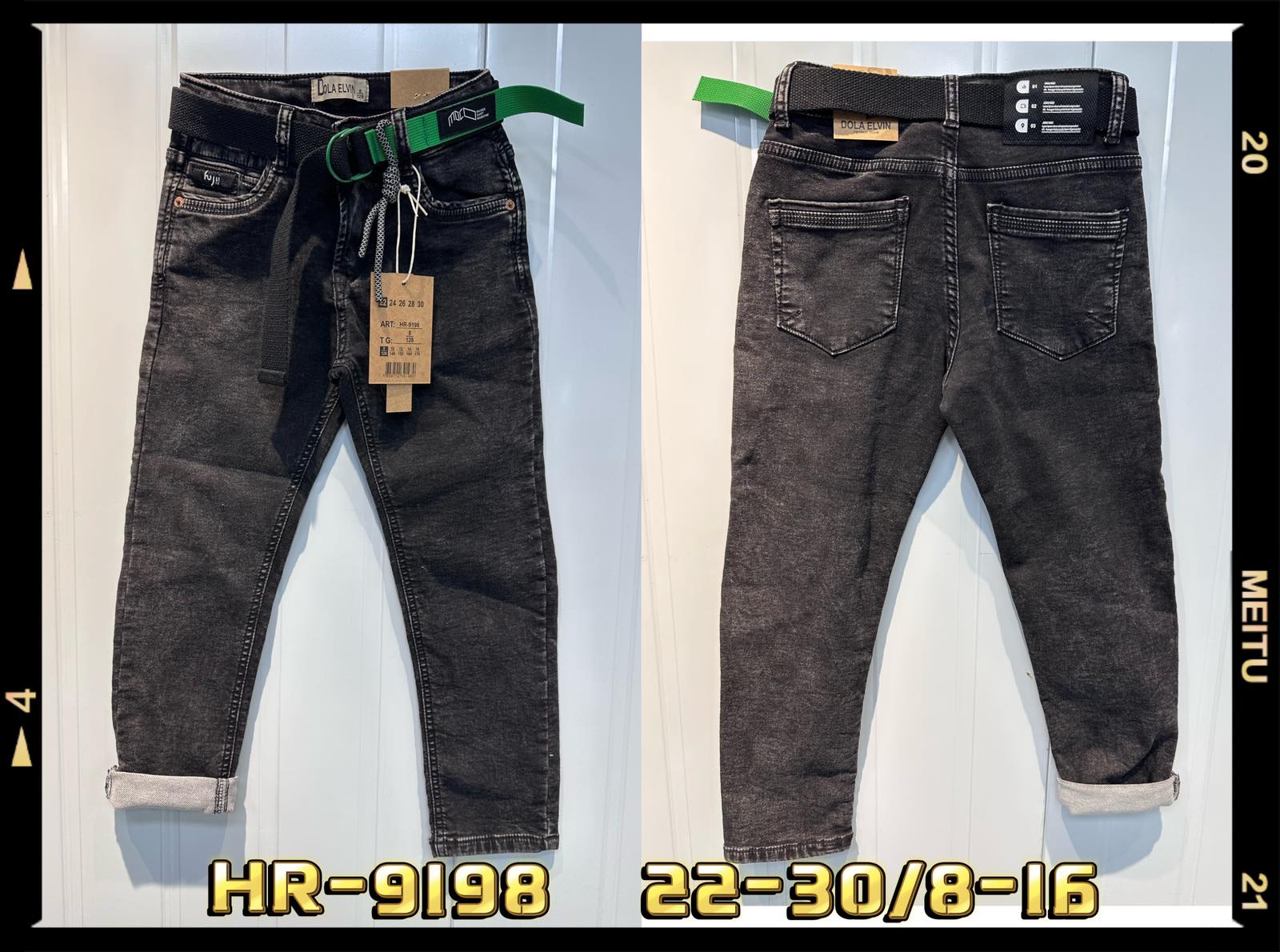 Spodnie  jeansowe  chłopięca Roz 22-30/8-16, 1 kolor Paczka 10 szt