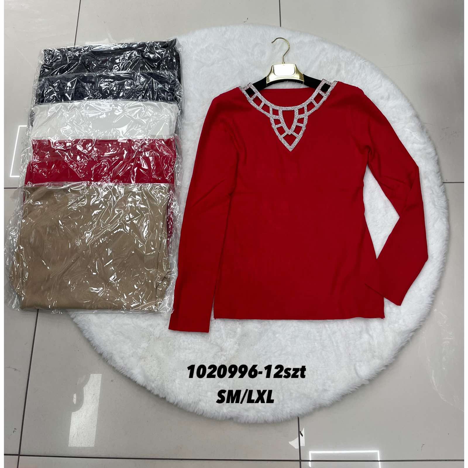Swetry damska ( Turecki produkt) Roz SM/LXL, Mix Kolor. Paczka 12szt