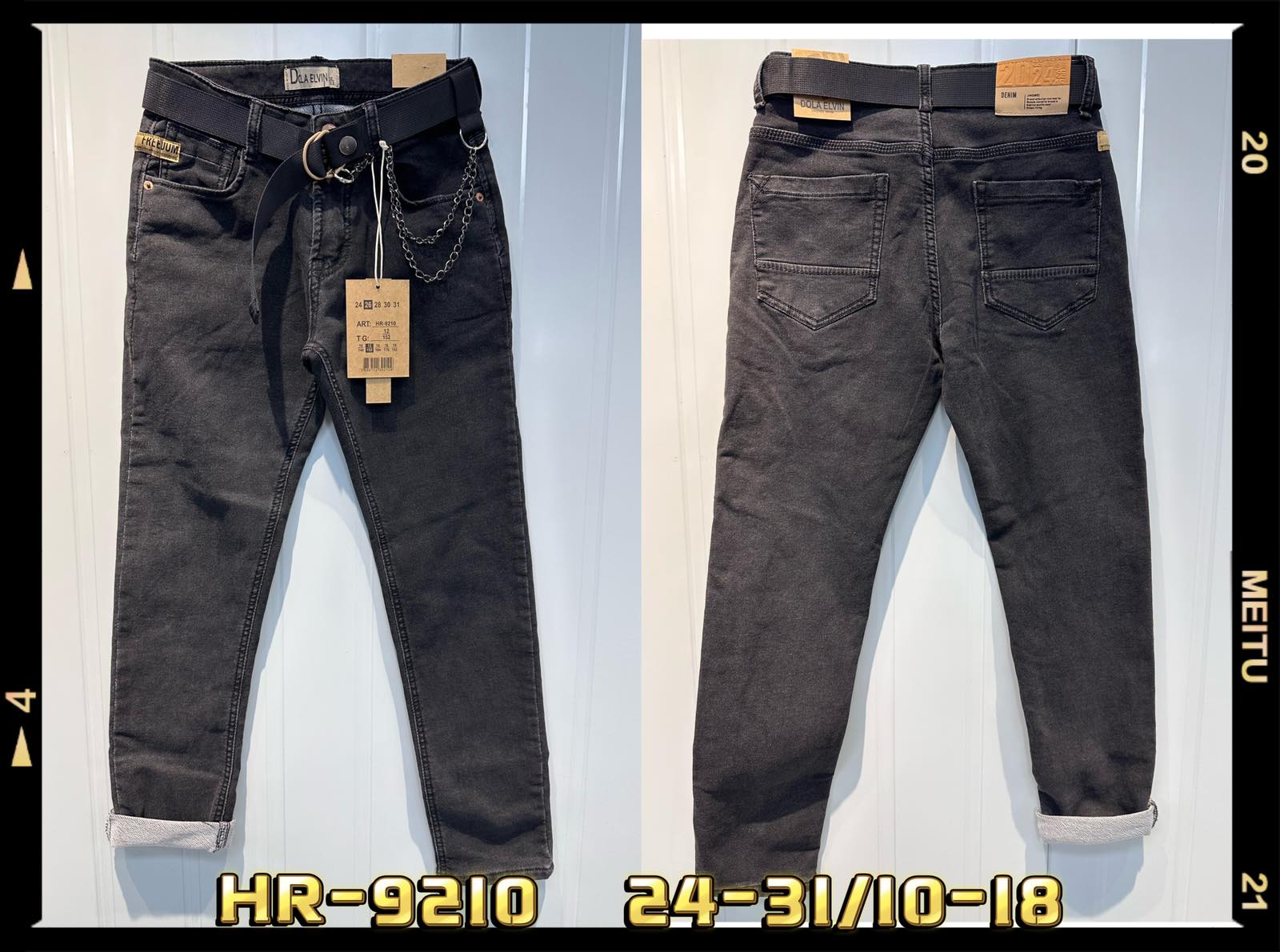 Spodnie  jeansowe  chłopięca Roz 24-31/10-18, 1 kolor Paczka 10 szt