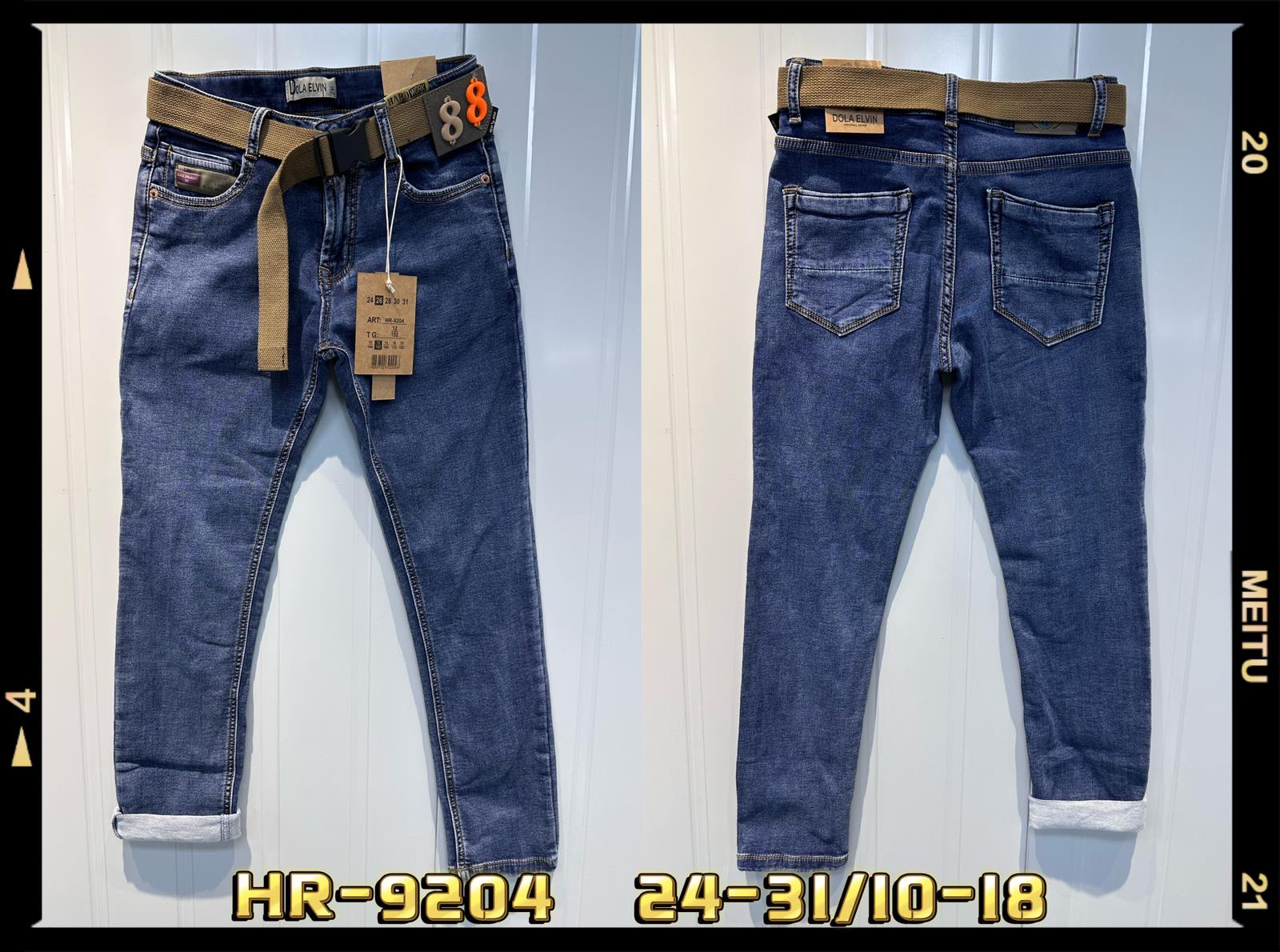 Spodnie  jeansowe  chłopięca Roz 24-31/10-18, 1 kolor Paczka 10 szt