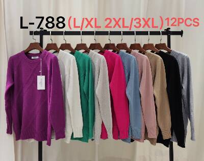 Swetry damskie Roz L/XL-2XL/3XL. Mix kolor Paczka 12szt