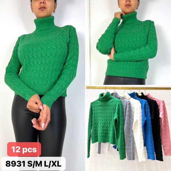 Swetry  damski Roz S/M.L/XL. Mix kolor .Paczka 12szt