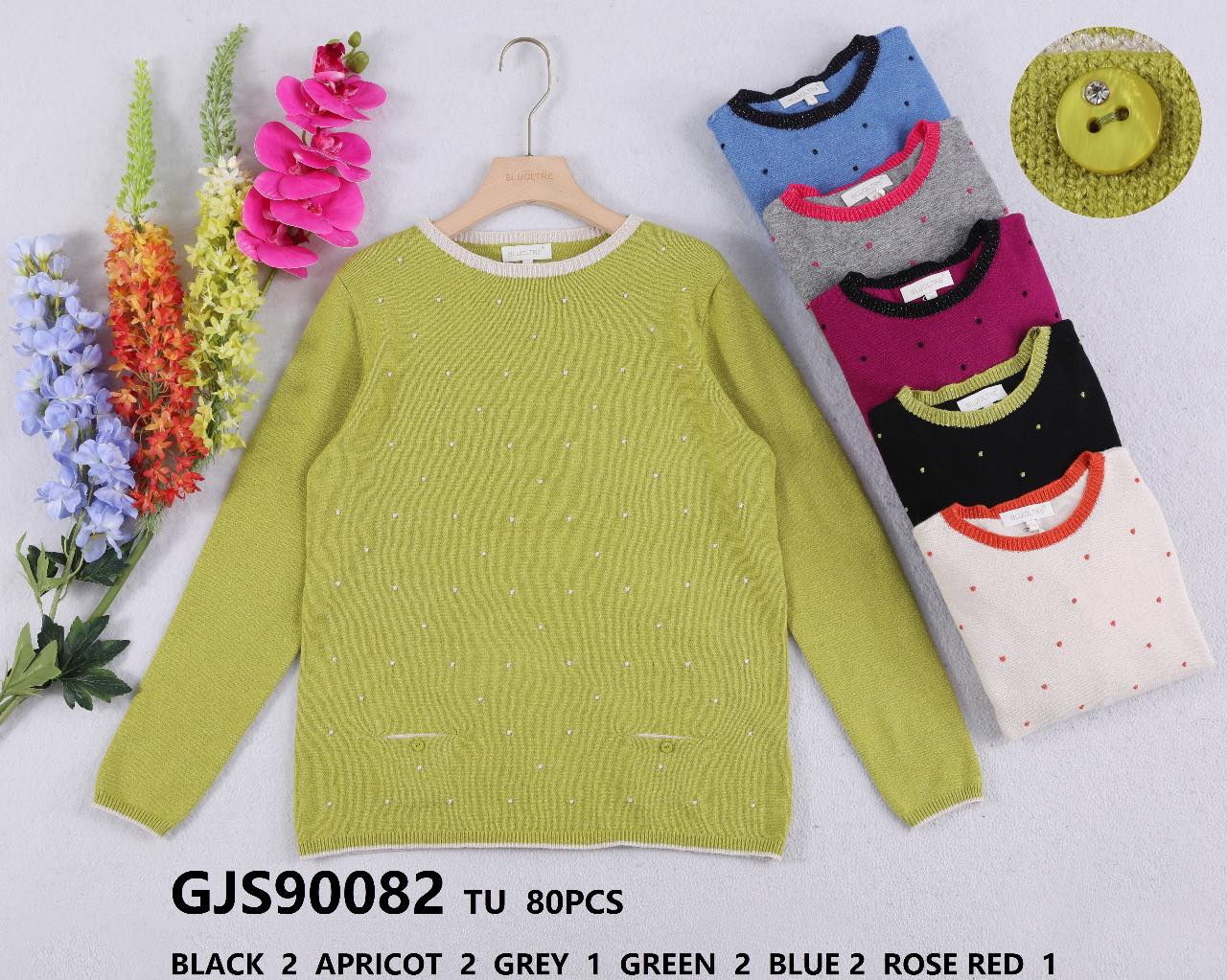 Swetry damska (Francja produkt) Roz Standard   Mix kolor, Paszka 10 szt