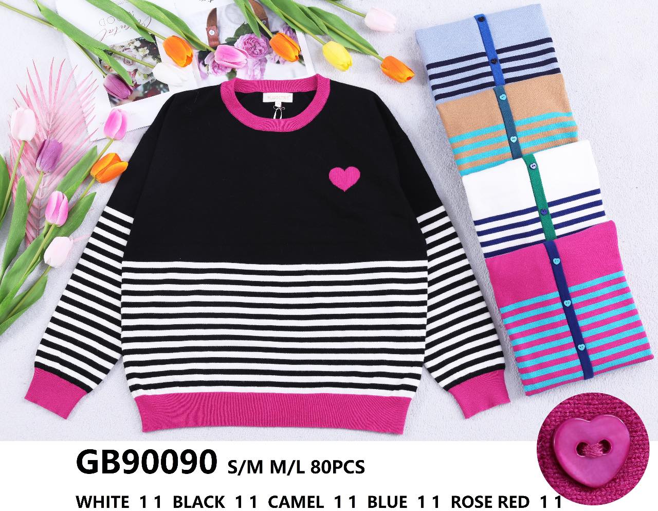 Swetry damska (Francja produkt) Roz S/M.M/L  Mix kolor, Paszka 10 szt