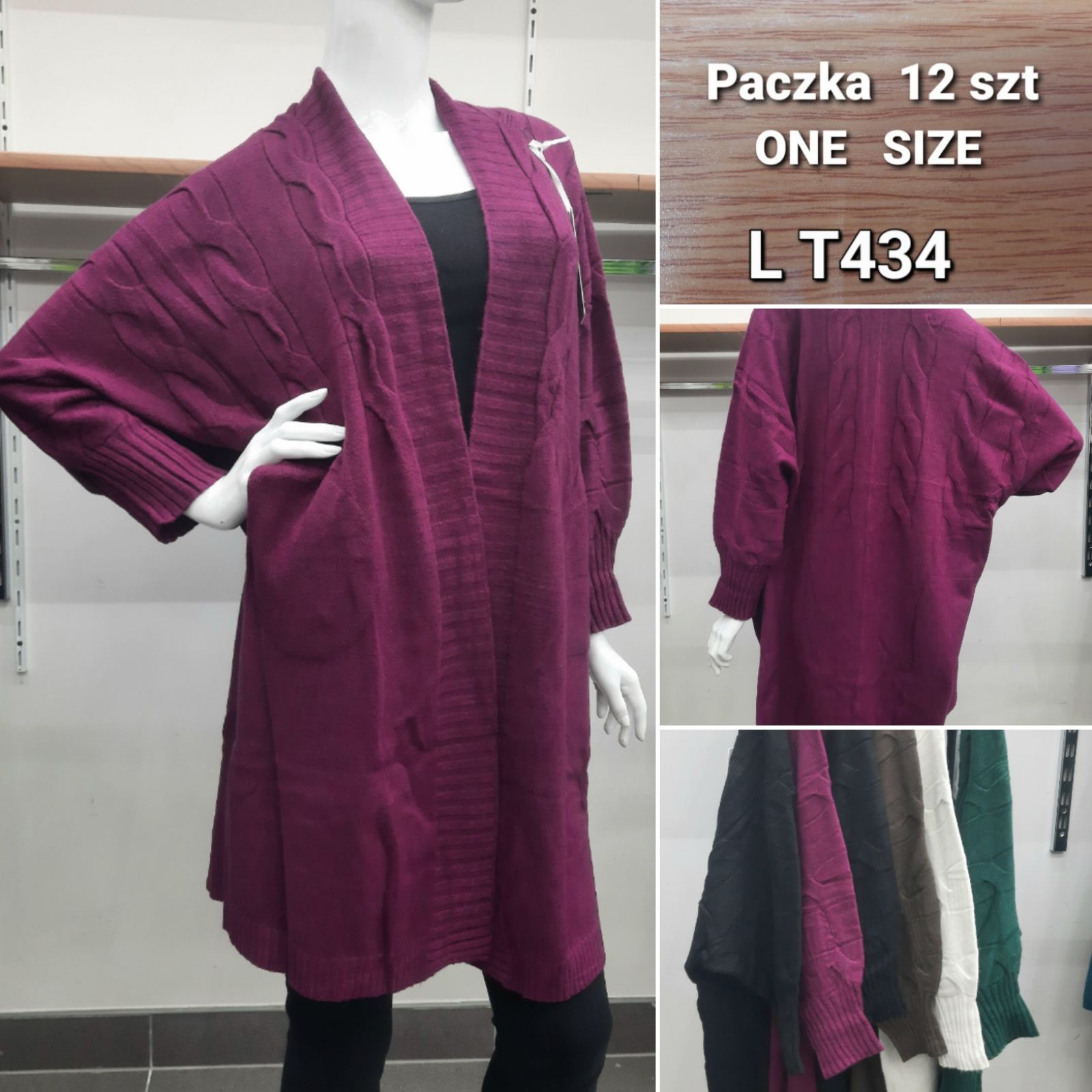 Swetry damskie Roz Standard, Mix kolor Paczka 12szt
