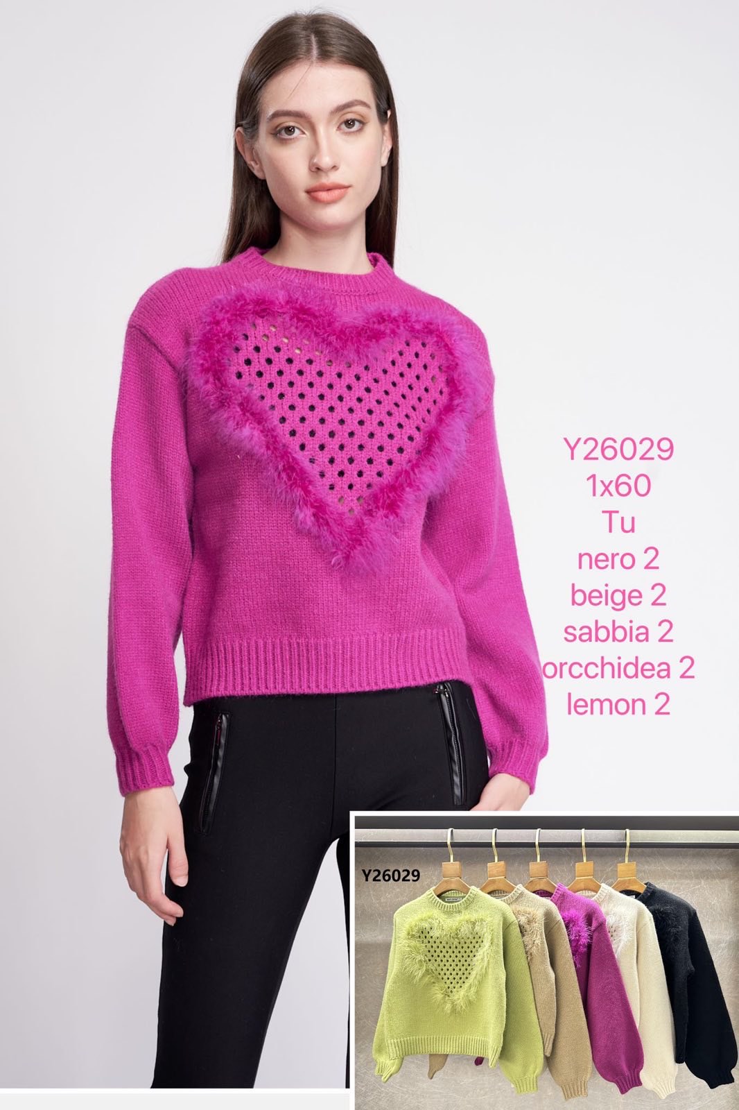 Swetry damska (Francja produkt) Roz Standard Mix kolor, Paszka 10szt
