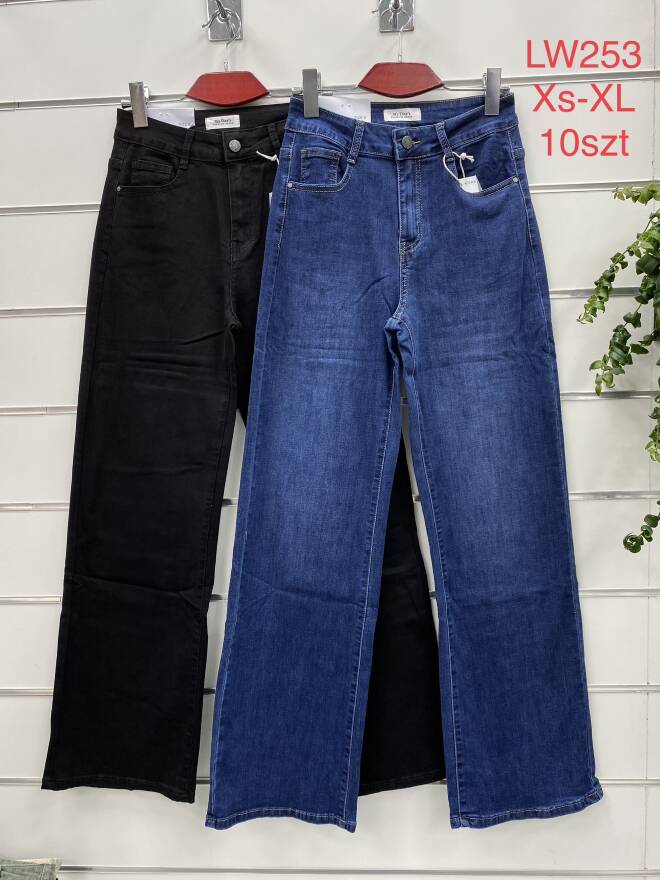Jeansy Damskie Roz XS-XL, 1 kolor Paczka 10 szt