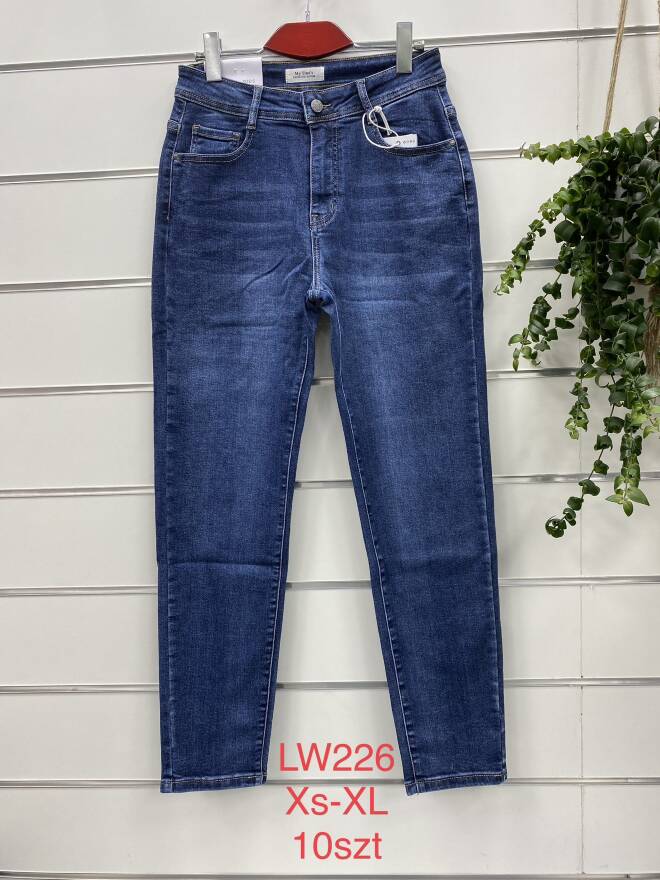 Jeansy Damskie Roz XS-XL, 1 kolor Paczka 10 szt