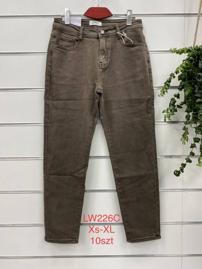 Jeansy Damskie Roz XS-XL, 1 kolor Paczka 10 szt