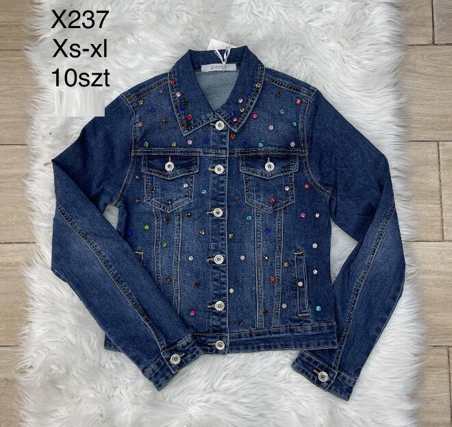 Kurtki damskie jeansy Roz XS-XL, 1 kolor Paczka 10 szt
