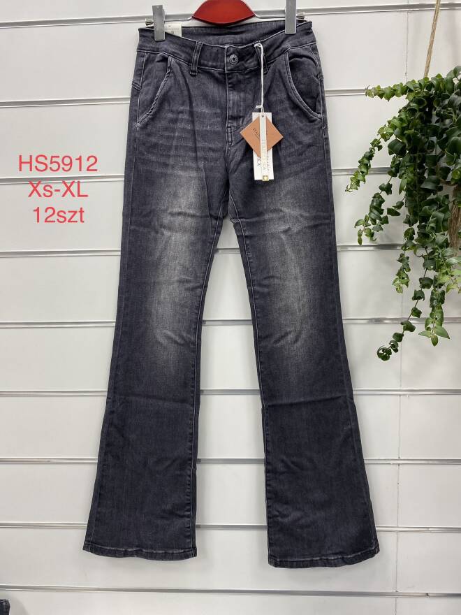Jeansy Damskie Roz XS-XL, 1 kolor Paczka 12 szt