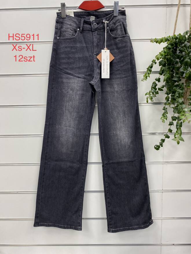 Jeansy Damskie Roz XS-XL, 1 kolor Paczka 12 szt