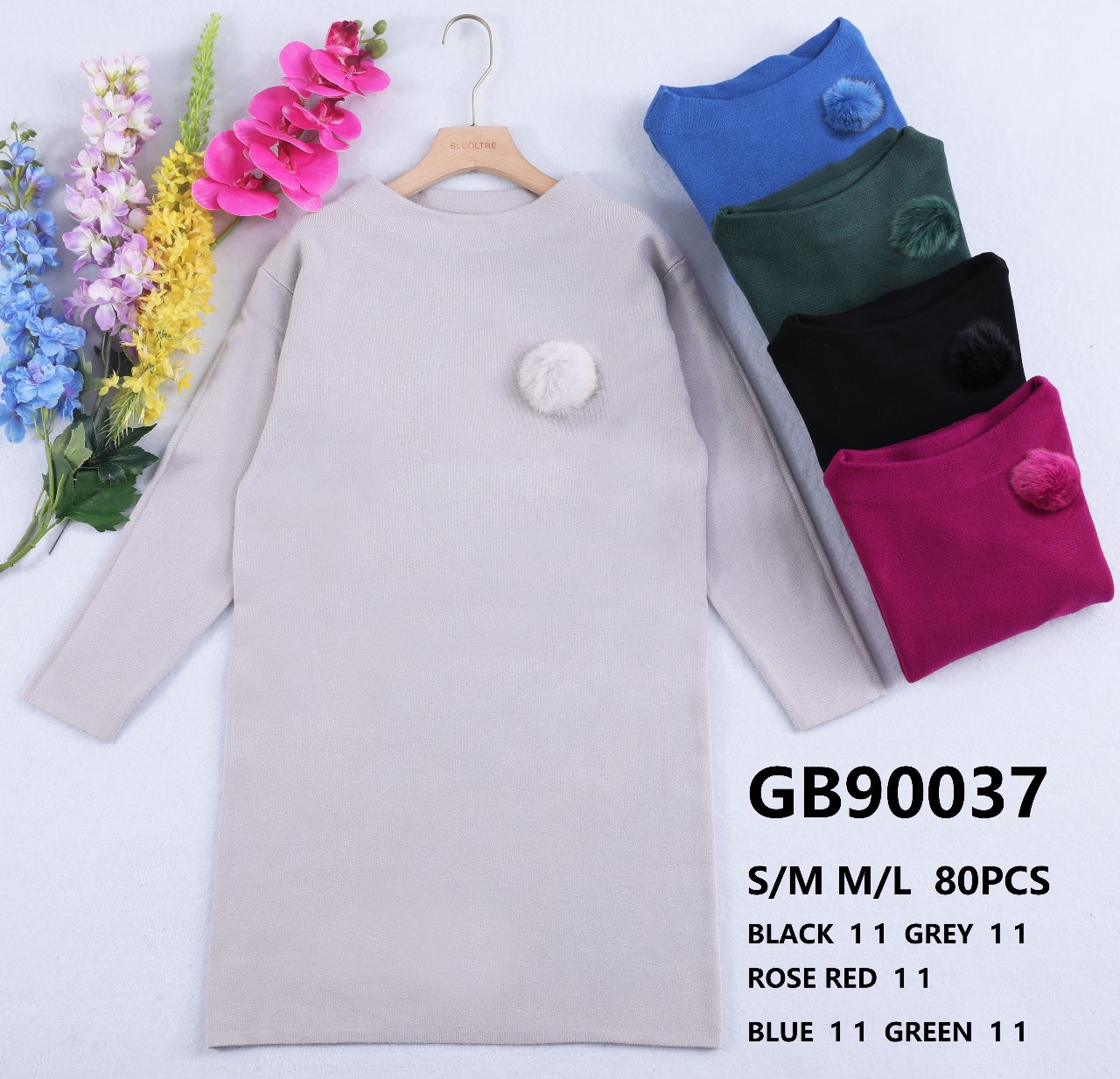 Sukienka Swetry damska (Francja produkt) Roz Standard Mix kolor, Paszka 10 szt