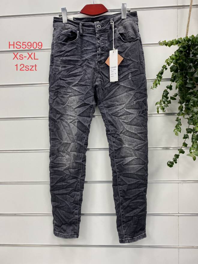 Jeansy Damskie Roz XS-XL, 1 kolor Paczka 12 szt
