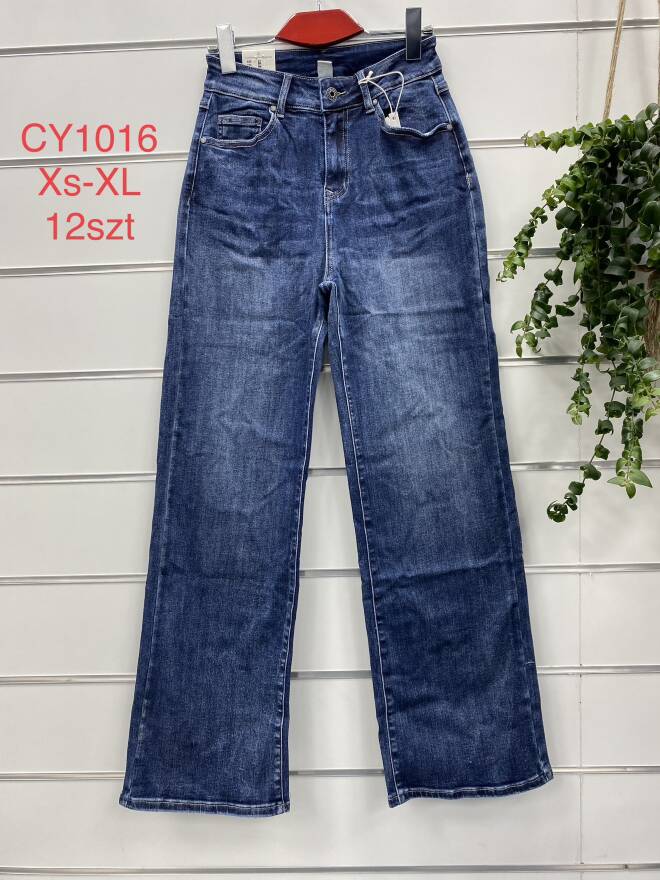 Jeansy Damskie Roz XS-XL, 1 kolor Paczka 12 szt
