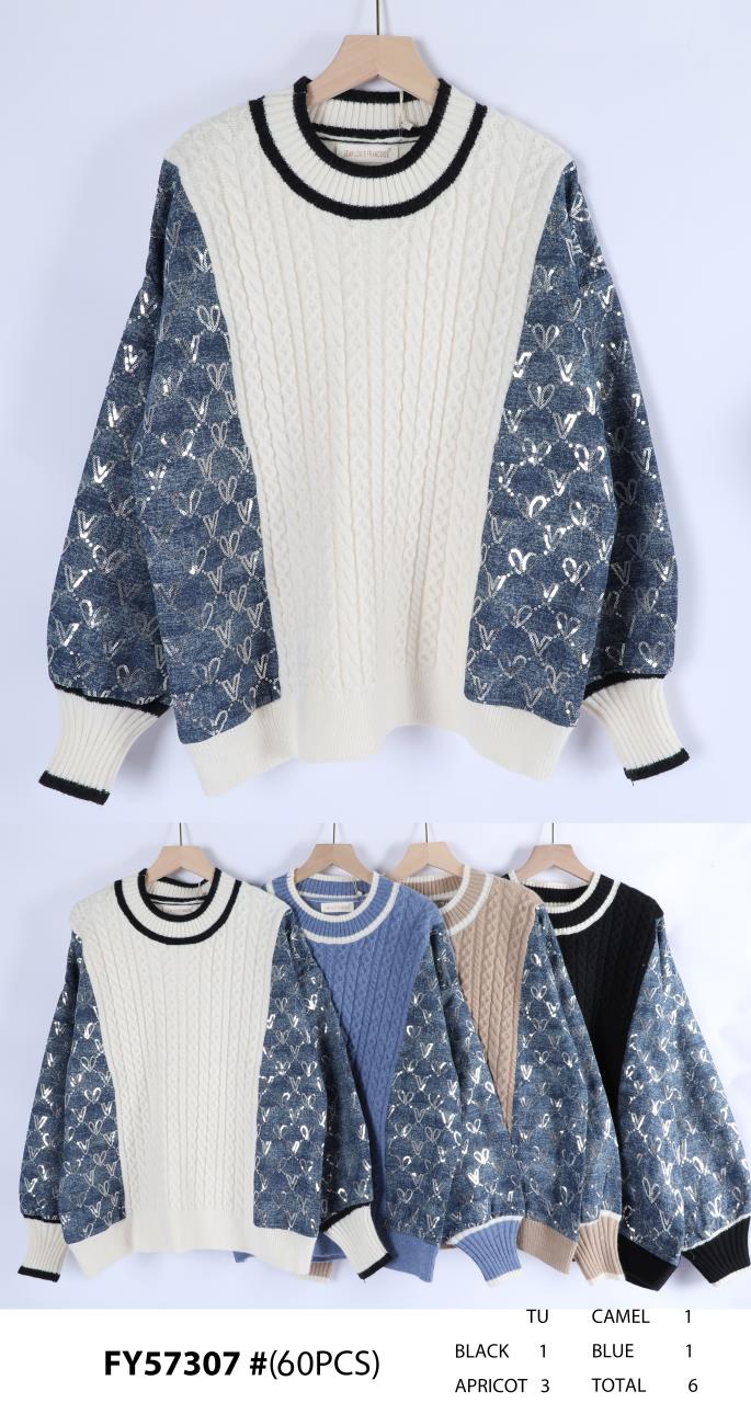 Swetry damska (Francja produkt) Roz Standard. Mix kolor, Paszka 12szt