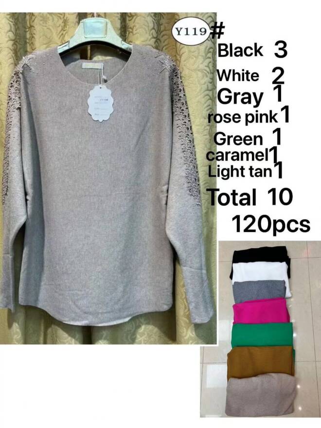 Sweter damski Roz Standard, Mix kolor Paczka 10 szt