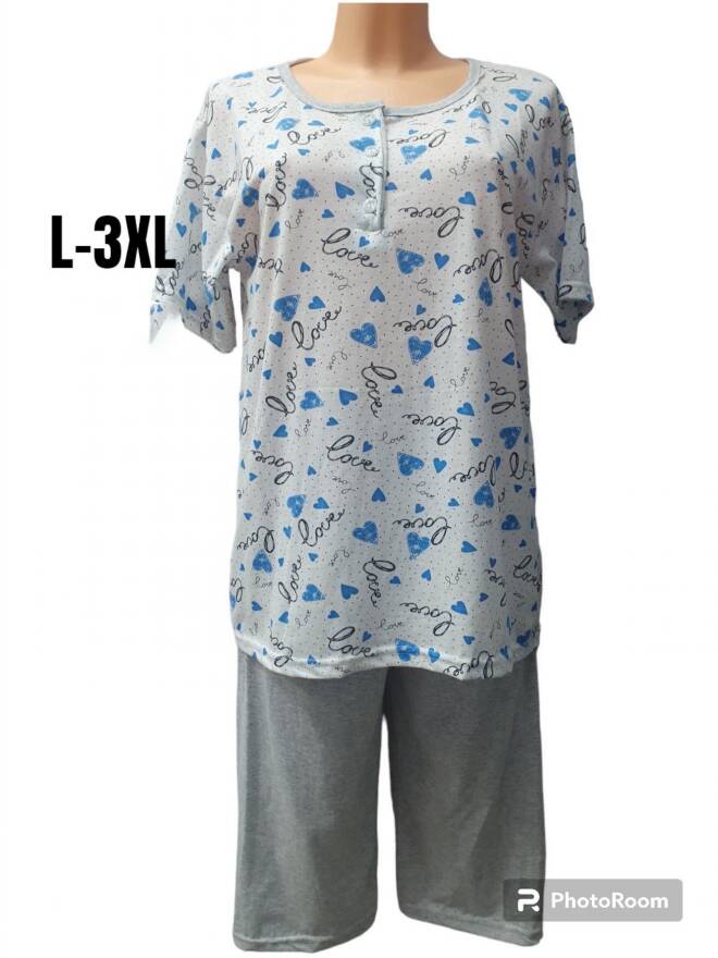 Piżama damska (Turecki produkt ) Roz L-3XL, Mix kolor Paczka 12 szt