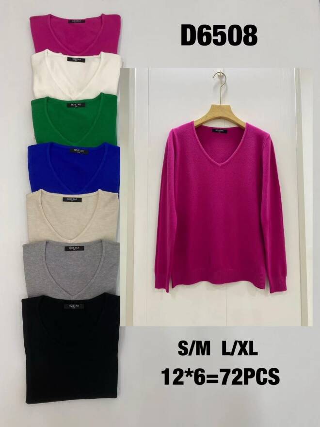 Sweter damski Roz S/M-L/XL, Mix kolor Paczka 12 szt
