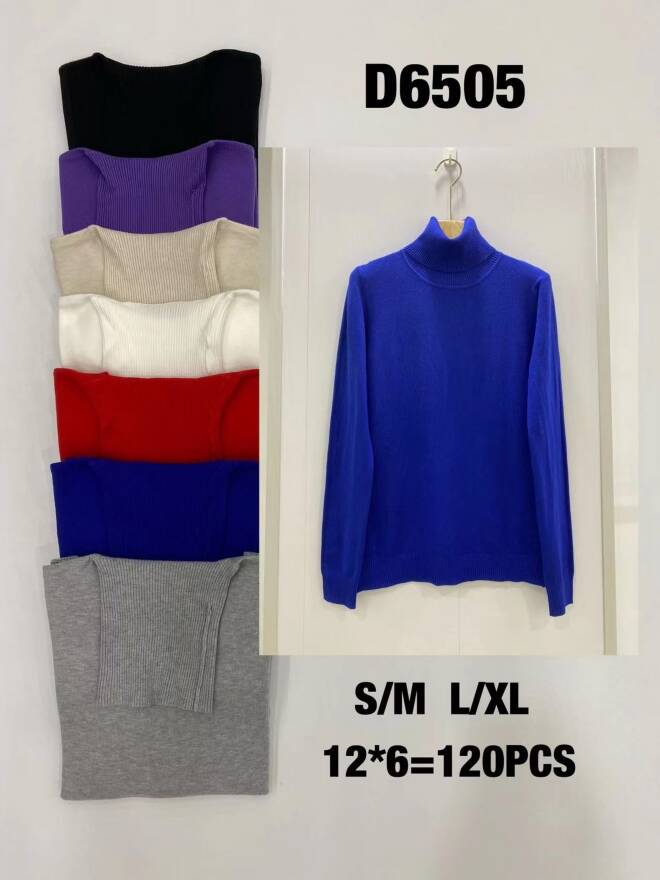 Sweter damski Roz S/M-L/XL, Mix kolor Paczka 12 szt