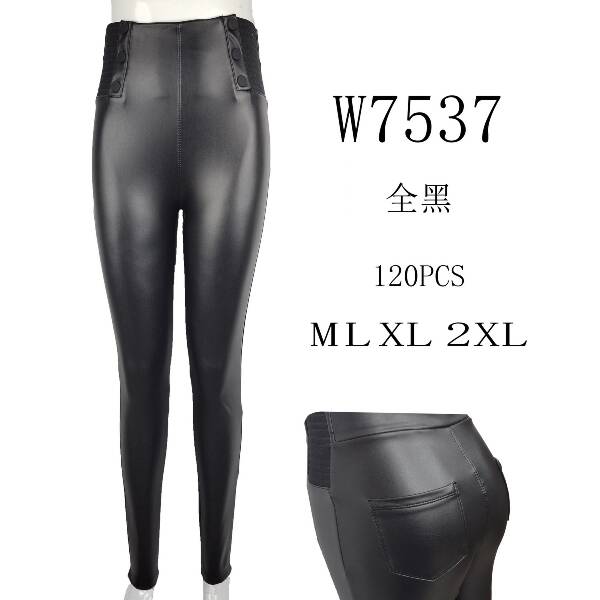Spodnie damskie skórzane Roz M-2XL. Paczka 12 szt. 1 Kolor