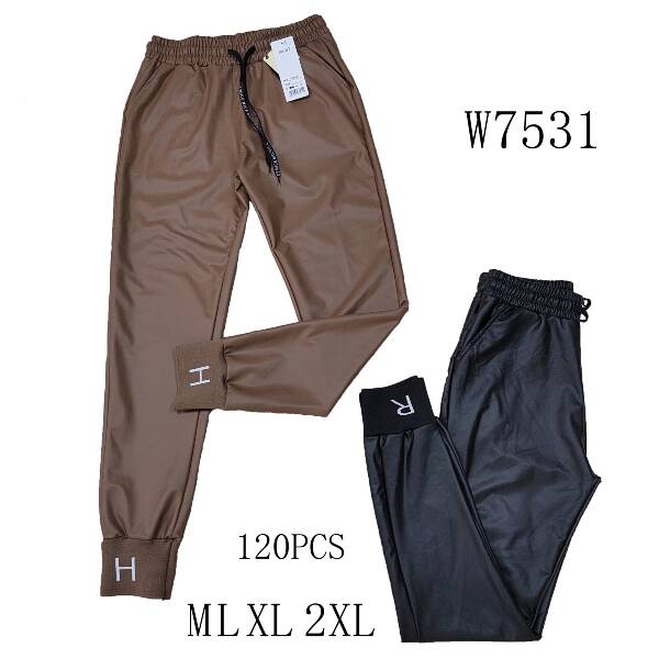 Spodnie damskie skórzane Roz M-2XL. Paczka 12 szt