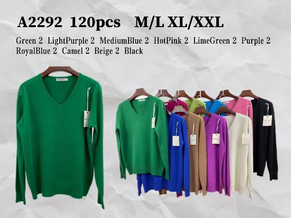 Swetry damskie Roz M/L.XL/XXL. Mix kolor .Paczka 12szt
