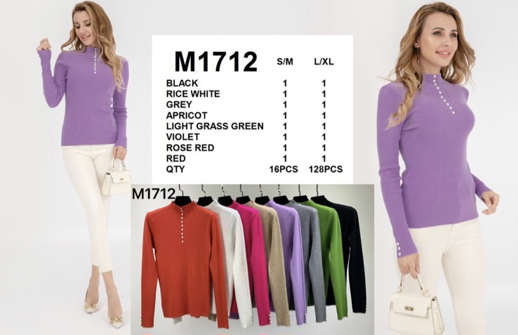   Swetry damskie Roz S/M.L/XL. Mix kolor Paczka 16szt