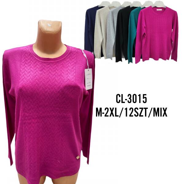 Swetry damskie Roz M-2XL. Mix kolor .Paczka 12szt