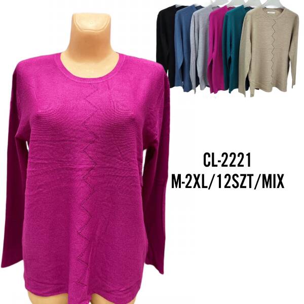 Swetry damskie Roz M-2XL. Mix kolor .Paczka 12szt