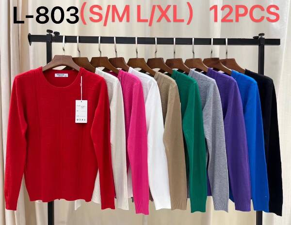  Swetry damska . Roz S/M.L/XL. Paszka 12szt . Mix Kolor.