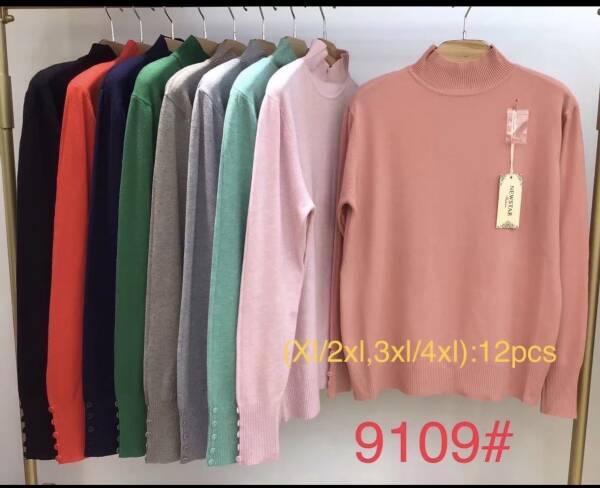  Swetry damska . Roz XL-4XL. Paszka 12szt . Mix Kolor.