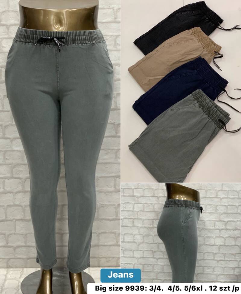 Spodnie  jeans damska .Roz .3XL-6XL. Paszka 12szt . Mix  Kolor .