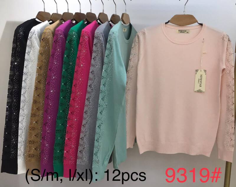 Swetry  damskie Roz Standard. Mix kolor Paczka 12szt