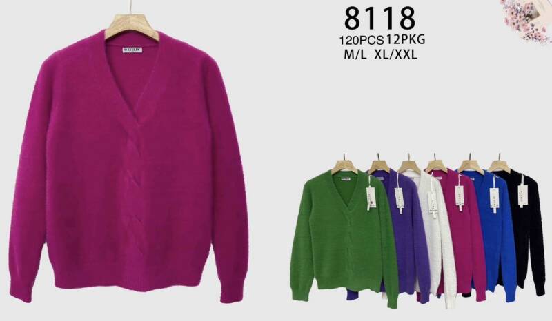 Swetry damskie Roz M/L.XL/2XL . Mix kolor Paczka 12szt
