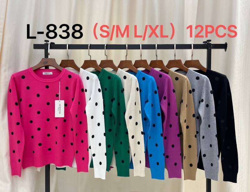 Swetry damska (Francja produkt) Roz S/M.L/XL Mix kolor, Paszka 12 szt