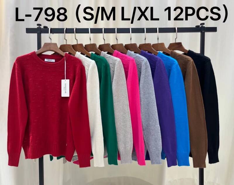 Swetry damskie Roz S/M.L/XL. Mix kolor Paczka 12szt