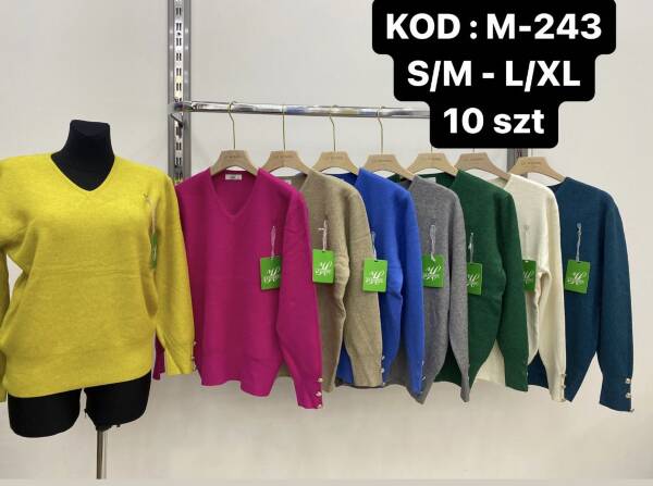 Swetry damskie Roz S/M.L/XL. Mix kolor .Paczka 10szt