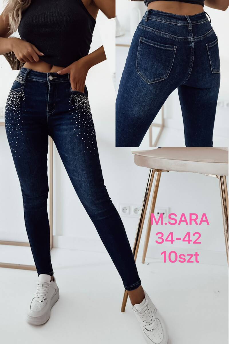 Spodnie  jeansy damska .Roz 34-42. 1 Kolor . Paszka 10szt