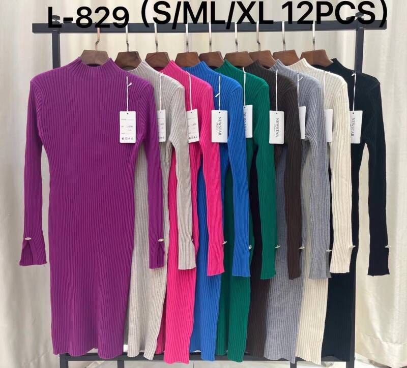 Sukienka Swetry  damskie Roz S/M.L/XL. Mix kolor Paczka 12szt