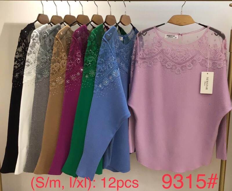 Swetry damskie Roz S/M.L/XL. Mix kolor Paczka 12szt