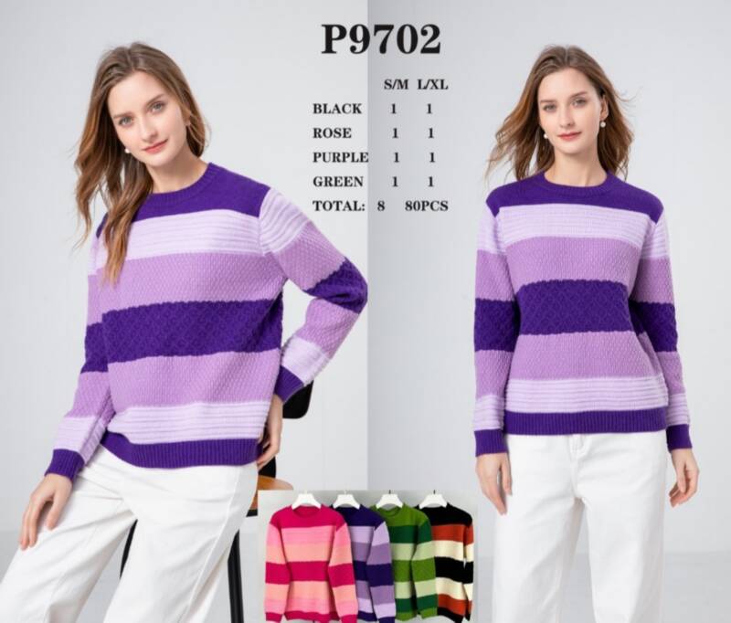 Swetry damskie Roz S/M.L/XL. Mix kolor Paczka 8szt