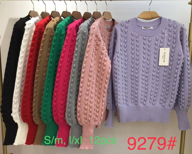 Swetry damskie Roz S/M.L/XL. Mix kolor Paczka 12szt