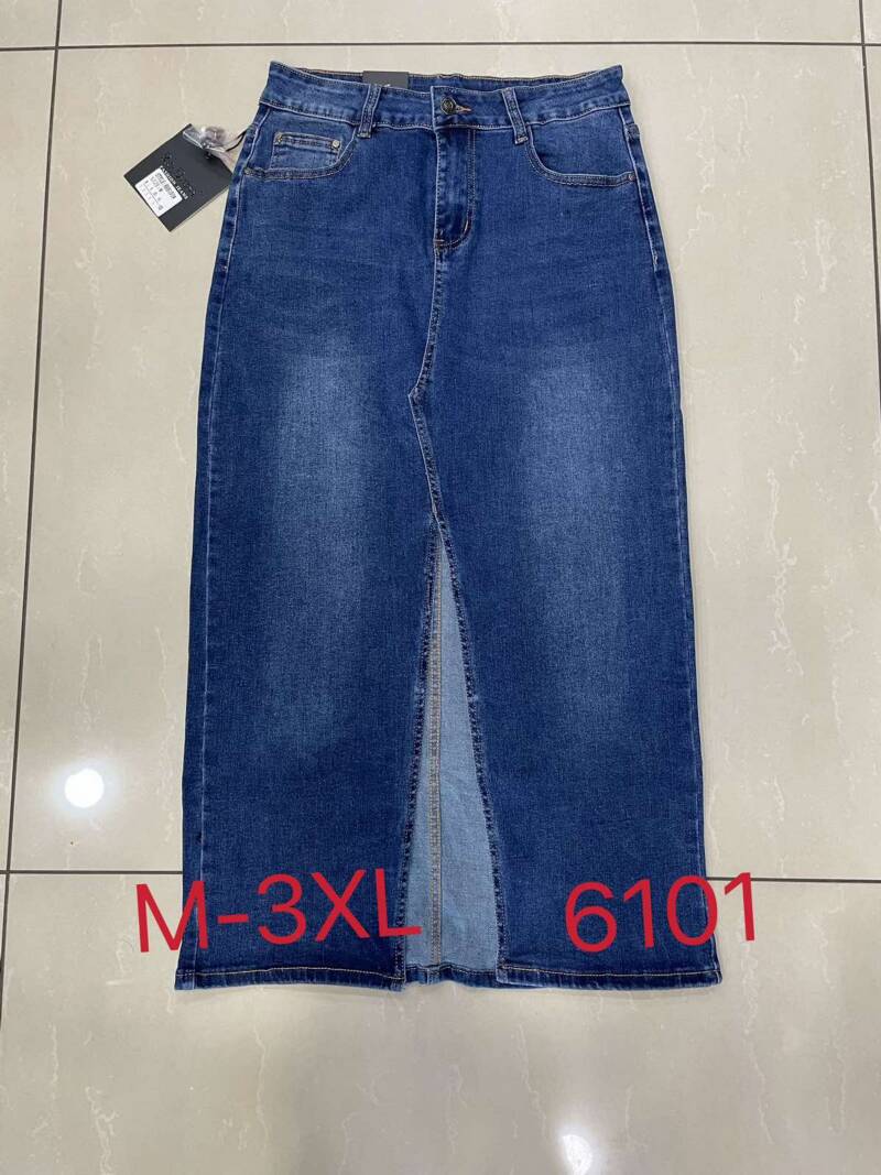 Spódnica jeansy damska .Roz M-3XL. 1 Kolor . Paszka 12szt
